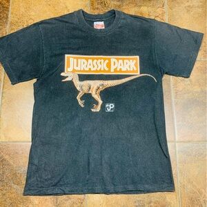 ‘93 Hanes Black Jurassic Park T-Shirt Glow in the Dark